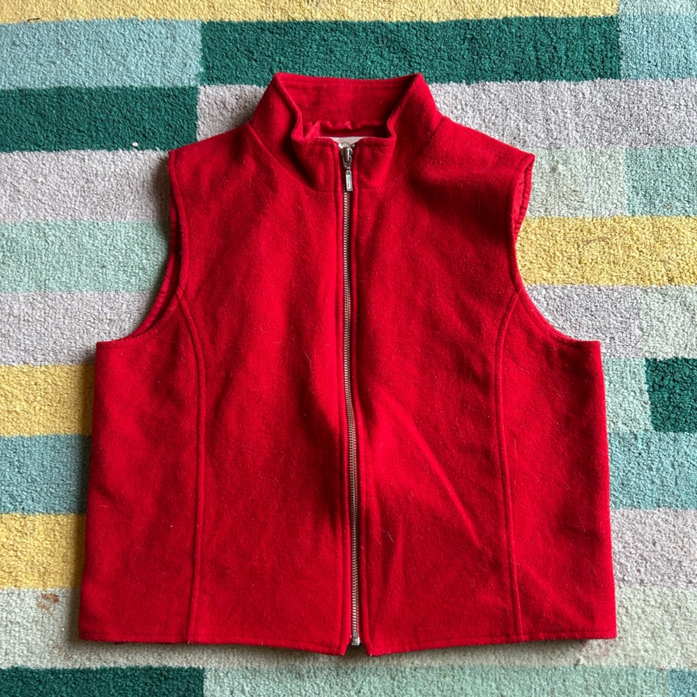 Vintage Red Women's Vest -size medium